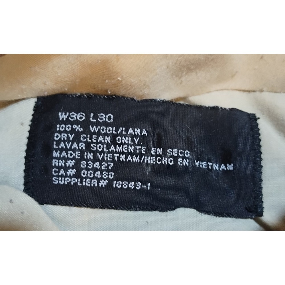 100% Worsted Wool Pleated Cuffed Mens Dress Pants Charcoal Gray 34x28 (Tag 36x30 - Picture 6 of 9